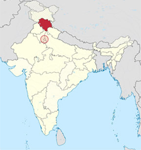인도 히마찰 프라데시 주 지도